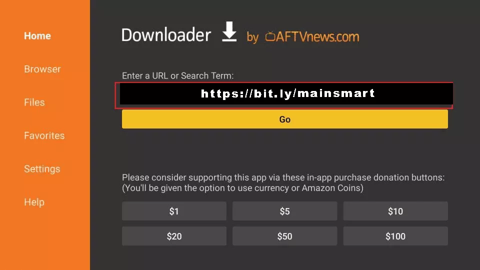 Step 10: In the URL field, enter: https://bit.ly/mainsmart ...